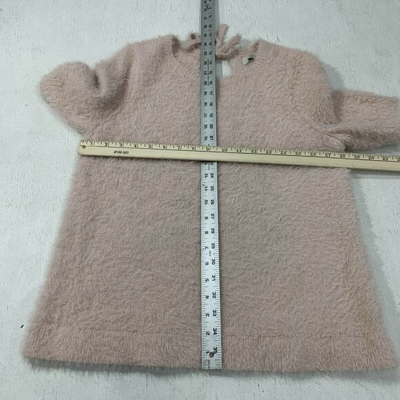 Ann Taylor Loft Fuzzy Sweater Pink Women's Size M Nylon Acrylic Mid Sleeve Top - Picture 5 of 9